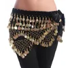 Stage Wear Dancewear Women Practice Clothing Triangle Hip Scarf Colorful Adjustable Fit 300 Gold Coins Belly Dance 221122