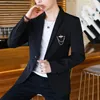 Zakelijke pak jas mode afdrukken mannen blazer best verkopende slanke casual blazer homme jas hiphop zanger bloemen blazers