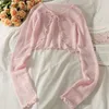 Kvinnors stickor Tees Kosahiki Kvinnor Thin Coat Casual Bow Summer Sun Protection Clomiss Kvinnlig Cardigan Shirt Lolita täcker toppar Blus kvinna blusa 221123