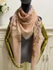 Bufandas cuadradas para mujer 100% material de cachemira con estampado de flores y letras Tamaño fino y suave 130 cm - 130 cm