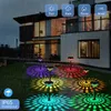 Décorations de jardin lumières lumière LED solaire extérieure RGB couleur changeante voie lampe à gazon pour décor éclairage paysager 221122