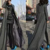 Women' Blend Autumn And Winter Large Size Goddess Slim Big Swing Split Ends Mopping Long Section en Cloth Coat 221123