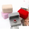 Jewelry Boxes Jewelry Box Veet Double Ring Case Earring Display Boxes Storage Organizer Holder Gift Package For Engagement Wedding D Dhatp