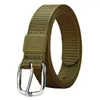 Cinturones de tela hebillas de metal al aire libre deportes clásicos trenzas trenzadas cinta de cinturón elástica lienzo elástico