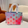 Frauen Luxurys Designer Totes Onthego Shopping Qualität Spiel auf Handtasche Gradient Shouder Crossbody Echtes Leder Damen