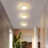 Taklampor modern LED -ljus lyxig gångbelysning fixtur runt liten balkong veranda korridor guld inredning lampa