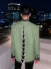 Men s Jackets FEWQ Short Coat Male Retro Light Luxurious Contrast Color Pearl Chain Korean Fashion Autumn Niche 24A650 221123