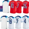 2022 2023 Copa do Mundo Jerseys Kane Sterling Rashford Sancho Grealish Mount Foden Saka 22 23 Camisa de futebol Men Kit Sets Uniform