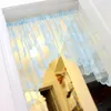 Gardin vit swag valance gardiner för sovrum dörr väg fönster ihålig fjäril spets ren voile badrum balkong dekoration