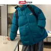 Masculino de parkas lappster homens vintage harajuku jaqueta de inverno de inverno