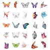 50PCS Butterfly Naklejki nie Random na rower samochodowy Bagaż naklejka na Laptop Laptop Board Butelka wodna butelka snowboardowa naklejki ścienne Prezenty dla dzieci Prezenty