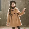 Coat 4 14 år barnjacka för flickor vinter ull varm överrock modekläder barn ytterkläder hösten 221122