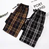 Broek meisjes plaid broek lente zomer wide been kinderen casual rechte poten tiener sport 8 j kinderen kleding 221123