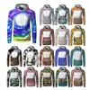 Sublimazione stampabile all'ingrosso Sublimation Blank con cappuccio in poliestere tintura coloranto Pullover Funga candeggina con cappuccio con cappuccio personalizzato con cappuccio di candeggine