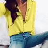 Women's Jumpsuits Rompers Fashion Casual Solid Color ladies office Tops Sexy Buttons Long sleeve Blouse Spring Women Chiffon white Shirt 221123