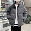남자의 가죽 가짜 코듀로이 겨울 코트 남자 복어 재킷 가을과 한국 스타일의 긴 숙녀 무릎 면화 패딩 따뜻한 221122