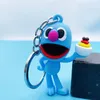 Party Favor Kawaii Sesame Street Keychain Cartoon Doll Soft Squishy nyckelringar bil ryggsäck nyckelhållare söta nyckelspänne gåvor för barn