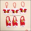 Julekorationer Mini Christmas Santa Claus Clothes Knives Forks Table Tabell Er Centerpieces Decorations Party Drop Deliver DHPI6