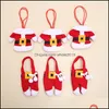 Christmas Decorations Mini Christmas Santa Claus Clothes Knives Forks Tableware Table Er Centerpieces Decorations Party Drop Deliver Dhpi6