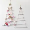 Decorações de Natal Galhos de madeira naturais montaram a forma de árvore de natal pingente decoração de parede de madeira bruta para ornamentos decorativos de casa em casa 221123