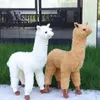 Nieuwe Simulatie Alpaca Pluche Pop Leuke Staande Australische Alpacasso Gevulde Zachte Lama Speelgoed voor Kinderen Kids Verjaardagscadeaus