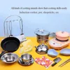 As cozinhas brincam de alimento mini realmente cozinham pequenos utensílios crianças aprendem para a educação inicial dos brinquedos da casa para meninas 221123