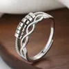 5 -stcs fidget spinner ring angst voor vrouwen kralen bloemsterring roteren anti stress bruiloft jewel