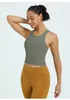 Camisetas sin mangas y tops para mujer, sujetadores Push Up para gimnasio y Fitness, Tops cortos lisos de nailon suave para entrenamiento de Yoga, chaleco deportivo