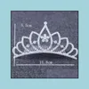 Düğün Saç Takı Kristal Gelin Taç Tiara Tombul Diamond Heart Bant Headdress Gelin Rhinestone Combs Düğün Doğum Günü Page Dhuri