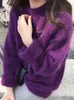 Kamasze kaszmirowe miękkie podstawowe sweter kobiety polarowy jesienna zimowa wełna wełna casual pullover solidny dzianinowy tops grube skoczek femme tkanina 221123