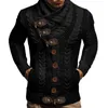 Designs automne hiver pull à col roulé hommes décontracté solide tricoté Cardigan hommes à manches longues mince hommes surdimensionnés chandails manteau moi