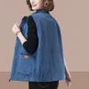 Damesvesten lente herfst mouwloze jas Korea corduroy vest outparden solide kleur casual vrouwelijke ritswaasticten 221123