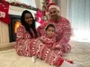 家族のマッチング衣装母父の子供クリスマスパジャマセットエルクパターンカジュアルルーズ2ピーススーツベビーロンパスXMASルック221122