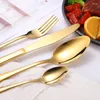 Dinnerware Sets Stainless Steel Spoon Fork Knife Set Kit Kitchen Cutlery Utensils Travel Tenedores Acero Inoxidable DL6DCS