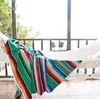 Dekens boho etnische stijl strand deken handdoekroeven gooien kleed Mexicaanse picknick handgemaakt gestreepte tafelkleed