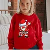 Pullover Papai Noel Sweothirts Sweetshirts Round Round Baby Garotas meninas Meninas de manga longa Capuzes de suéter de suéter Capuz 221122