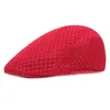 Beralar Erkek Kadın Günlük Bere Şapka Moda Düz Kapağı Ayarlanabilir Nefes Alabaş Örgü Kaplar Açık Mekan Düz Renk Şapkaları Unisex Yaz Bahar