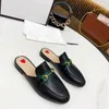 2022 Designer Princetown Slippers Genuine Leather Mules Women Loafers Metal Chain Comfortable Casual Shoe Lace Velvet Slipper WIth Box