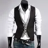 Mens Ternos Blazers Falso Duas Peças Terno Colete Slim Casual Business Gentlemen Homens Colete Groomman Casamento Gilet Oversized Steampunk Coletes 221123