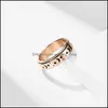Band Rings Rotable Stainless Steal Engraved Star And Moon Ring Spinner Band Finger For Women Men Love Rose Gold Relieving Anxiety Fa Dhdbw