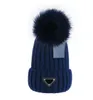 니트 모자 디자이너 비니 모자 고급 브랜드 남성 여성 가을 겨울 모자 여우 머리 두꺼운 따뜻한 캐주얼 스타일