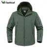 Chaquetas para hombre Militar Piel de tiburón Cáscara suave Táctica a prueba de viento Chaqueta impermeable Ejército Combate s Abrigos de bombardero con capucha 221122