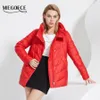 Kobiet Down Parkas Miegofce Spring Autumn Wygodna krótka kurtka damska podwójnie piersi damski płaszcz ciepłe bawełniane ubrania Casual Parka C22894 221123