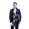 Scarves Simpcise Winter Man Cashmere Scarf Light Weight Long Soft Acrylic Plaid Wrap Shawl Style A3A17535 221122