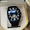 Wristwatches Luxury Automatic Mechanical Watch for Men Skeleton Clock Tonneau Case Male Luminous Top watch 221122268m