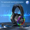 YEZHOU New G608 Headset E-Sports gaming studio wire headphone PS4 7.1 Channel RGB Breathing Light Head-Mounted Computer