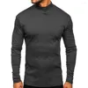 Men's Sweaters Solid Color Turtleneck Men T Shirts Male Slim Fit Long Sleeve Thicken Autumn Winter Simple Slim-fitting Pullover Tops