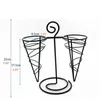 DINING SETS SETREKEN RACK FRAITSHOLDER HOUDER IJzeren Basket Creative Trade Bar Restaurant Black Fry Stand Cone 1-Head 1-Head 1 PCS