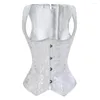 Bustiers & Corsets Sexy Gothic Body Modeling Under The Bust Embroidered Vintage Jacquard Cincher Waistbands Waistcoat Lingerie