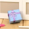Boîtes à bijoux Boîte de rangement de bijoux en papier Bague Boucle d'oreille Boîtes d'emballage Petits coffrets cadeaux pour anniversaires Cadeaux d'anniversaire Drop Deliver Dhkqy